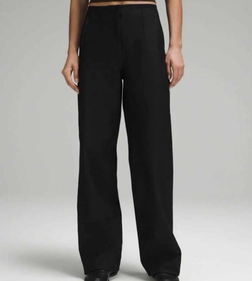 Lululemon Utilitech Relaxed Fit Mid Rise Trouser Black Pants Womens Size 6
